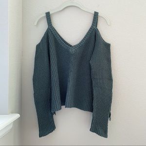Cold-Shoulder Knit Sweater